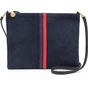 Clare V Navy Bag with Gold Accents